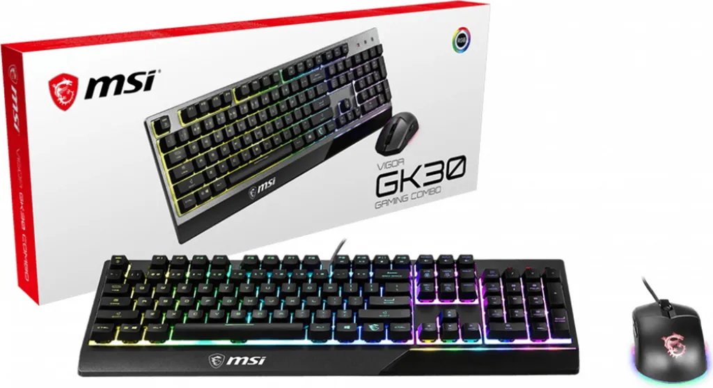 MSI Vigor GK-30 Combo Gaming Noir : Fini les Retards de Frappe en Jeu