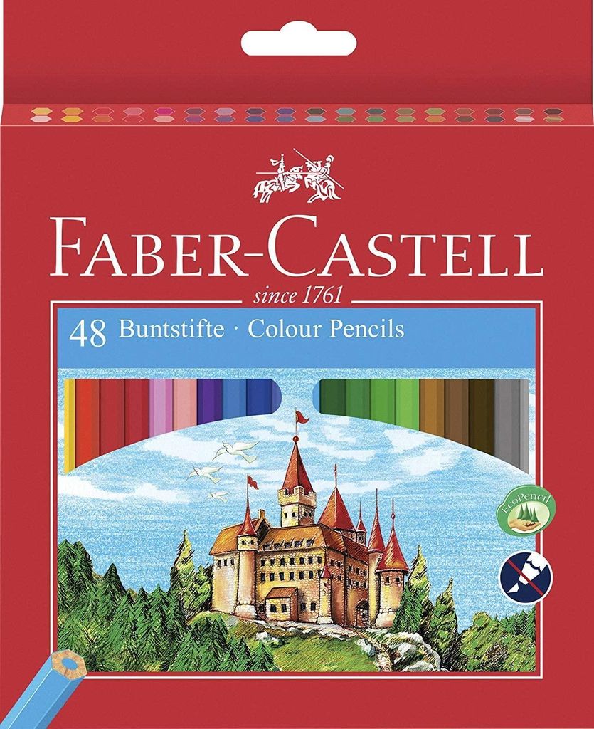 Faber-Castell 120148 - Eco Buntstifte, Leuchtkräftige Produktbild 