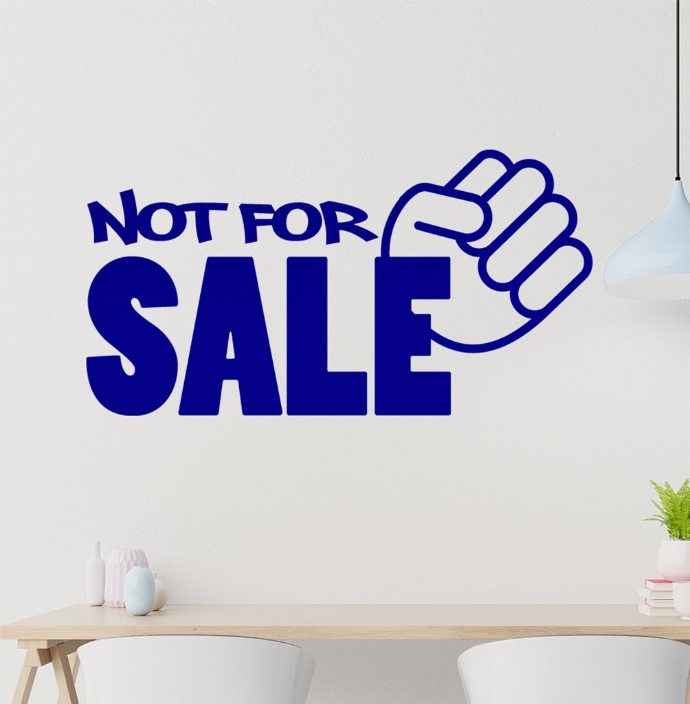 not forWandtattoo in 6 Größen - Wandaufkleber Wall Sticker - Dekoration, Küche, Wohnzimmer, Schlafzimmer, Badezimmer