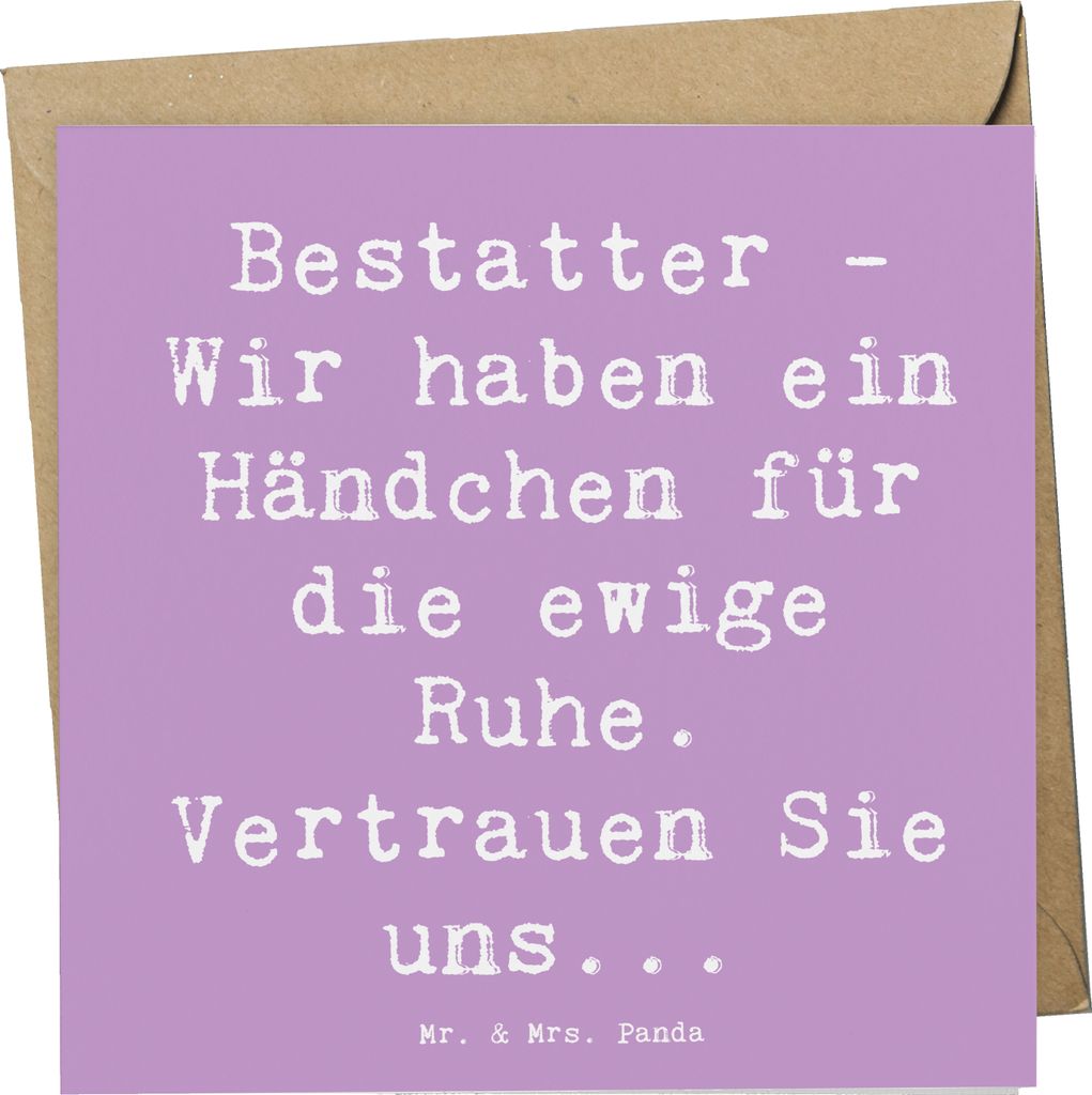 Mr. & Mrs. Panda Glückwunschkarte Spruch Bestatter Fürsorge Produktbild 