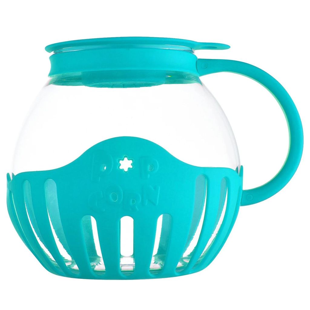 Mikrowellen-Popcornmaschine aus Glas – Blau, mit Produktbild 