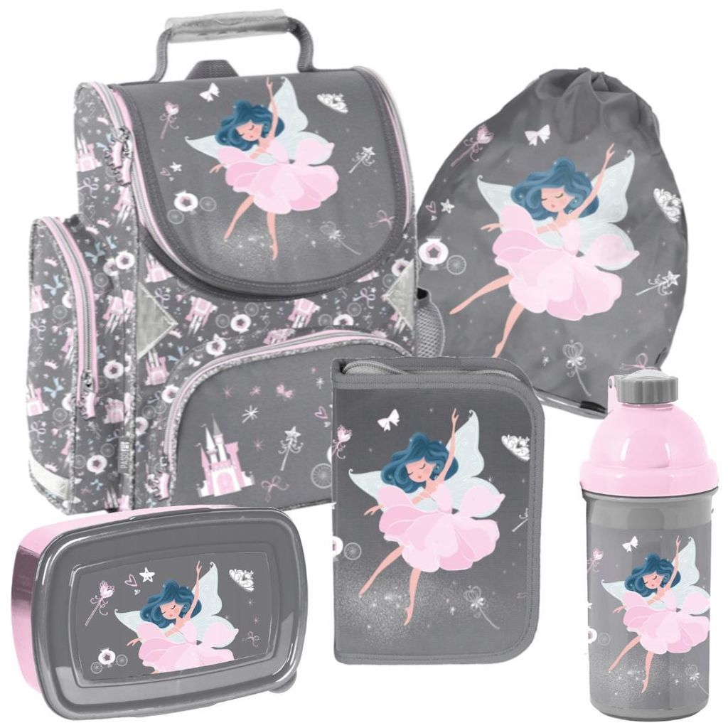 Schultasche, 5-teiliges Schulset für Mädchen, Ballerina Produktbild 