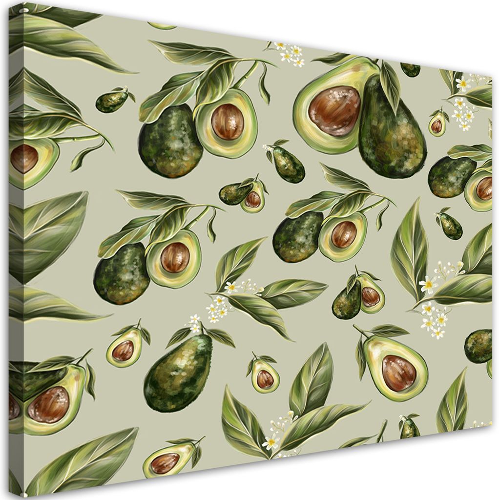 Leinwandbild Avocadohälften 100x70 Feeby Rosa bild für die Produktbild 