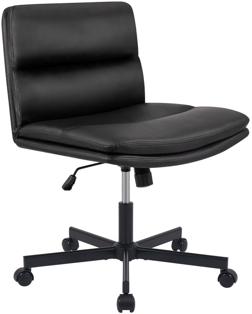 CLP Lounger Eldor Kunstleder höhenverstellbar drehbar mit Rückenlehne bis 135 kg schwarz