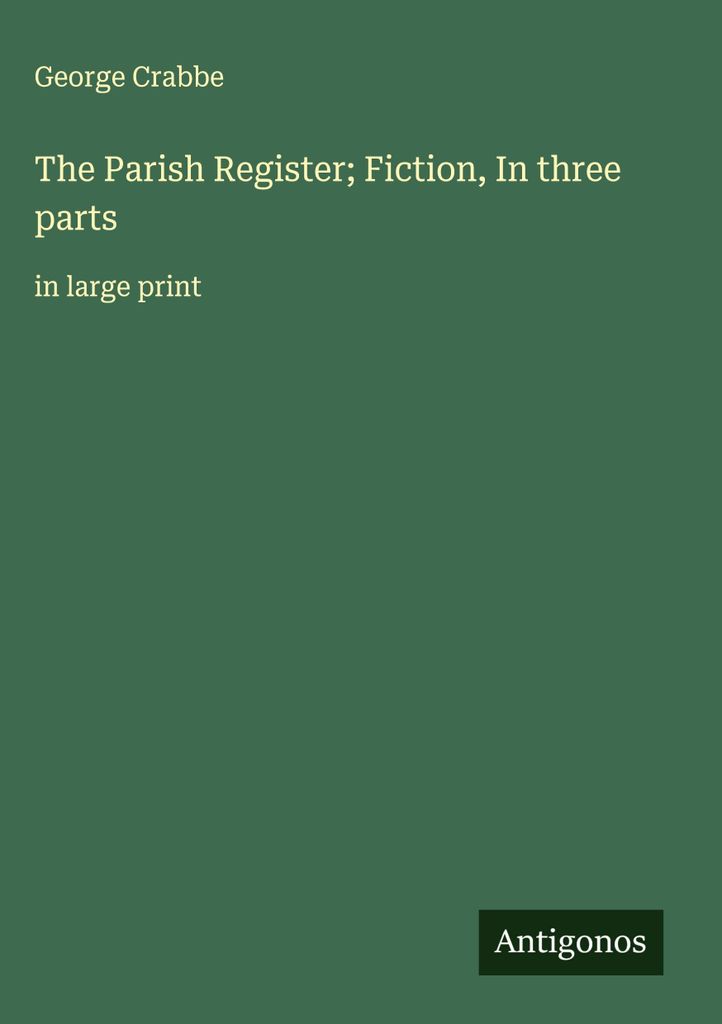 Das Pfarreiregister Fiction, In drei Teilen