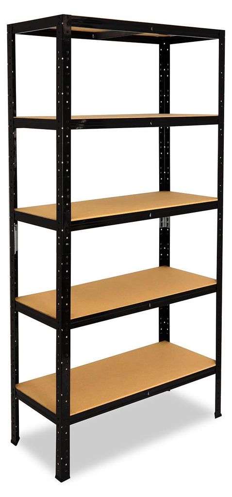 shelfplaza BLACK 180x80x30 cm ťažký regál v čierna s 5 Obrázok produktu 