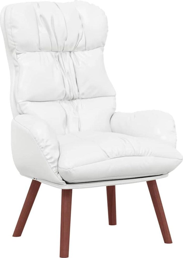 vidaXL Fotel biały 69 x 74 x 93 cm imitacja skóry Zdjęcie produktu 