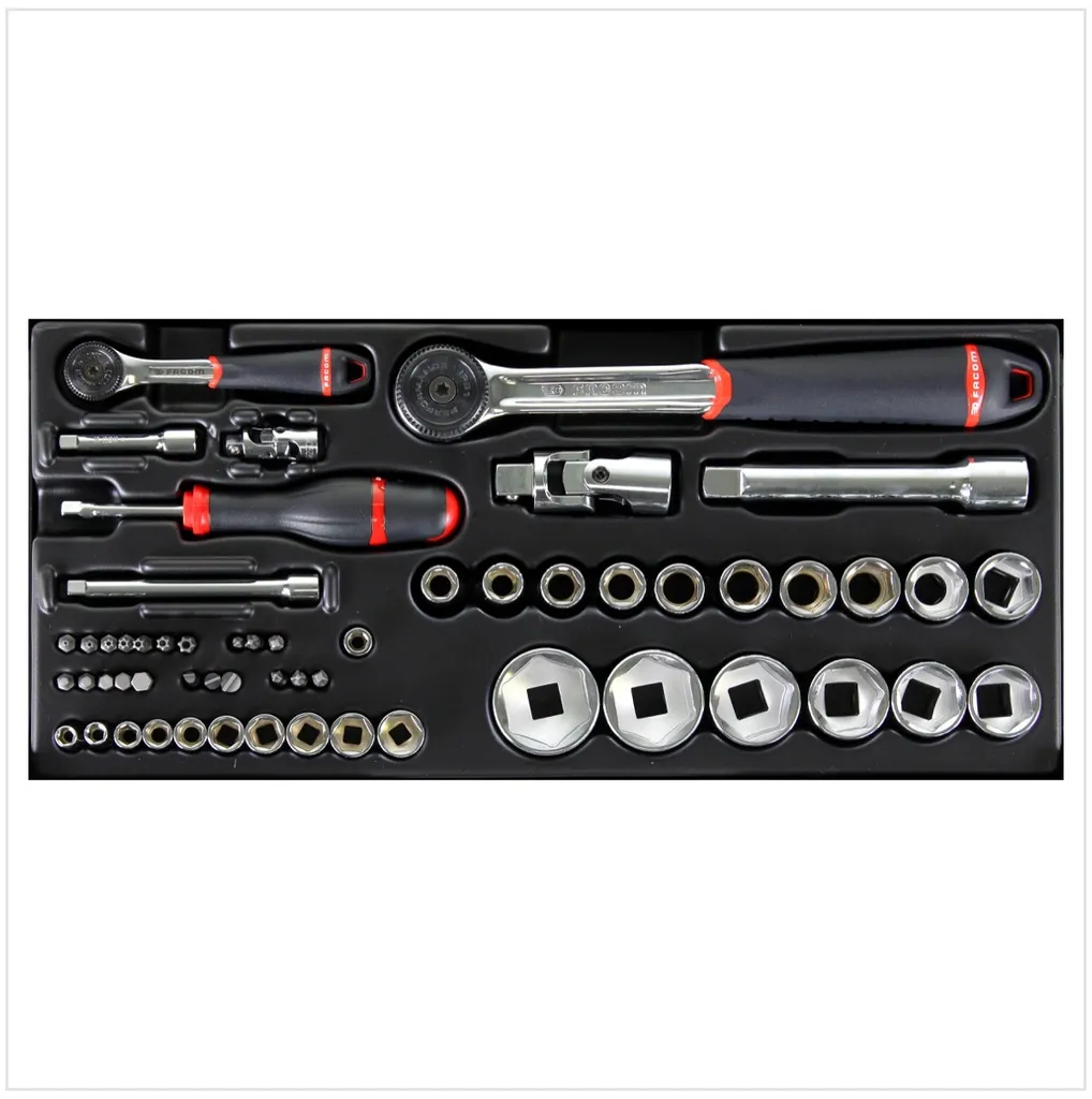 Coffret Douilles Facom 1/4" 1/2" 55-tlg - Débloquez tous les Boulons Difficiles