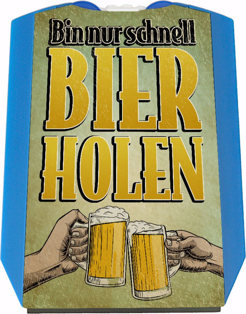 Bin nur schnell Bier holen Parkscheibe mit Eiskratzer und 2 Einkaufswagenchips