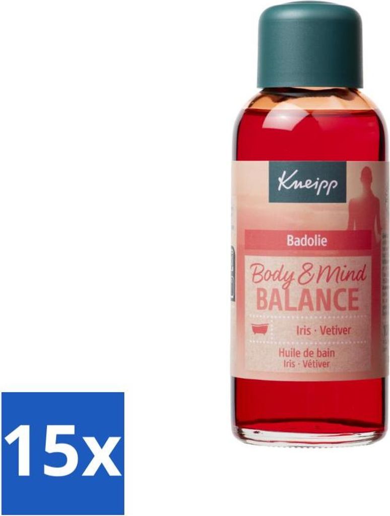 Kneipp - Badeöl - Body & Mind Balance - Iris & Vetiver - 100 ml - Vorteilspack - 15 Stücke