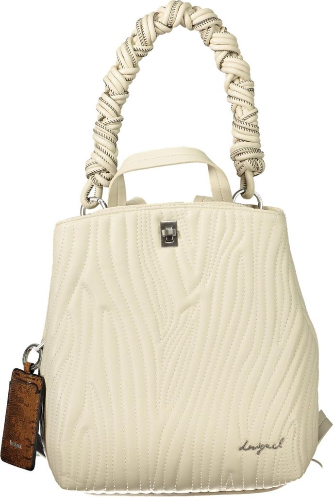 Weißer Damen-Rucksack Mini: Vielseitig und stylish mit Kontrastdetails