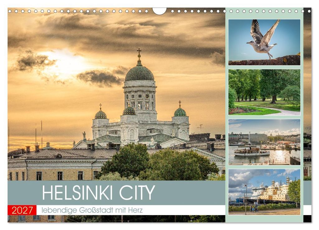 HELSINKI CITY (Wandkalender 2027 DIN A3 quer), CALVENDO Monatskalender