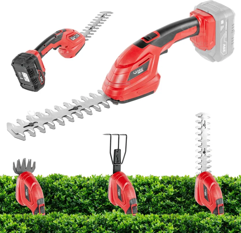 Cisaille à gazon 3 en 1 et Taille-haies portatif Cedrus GS100Li 20V Max