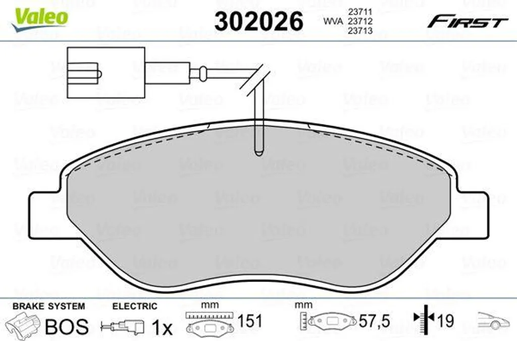 Plaquettes de frein à disque pour Fiat Stilo et Lancia Lybra - Valeo
