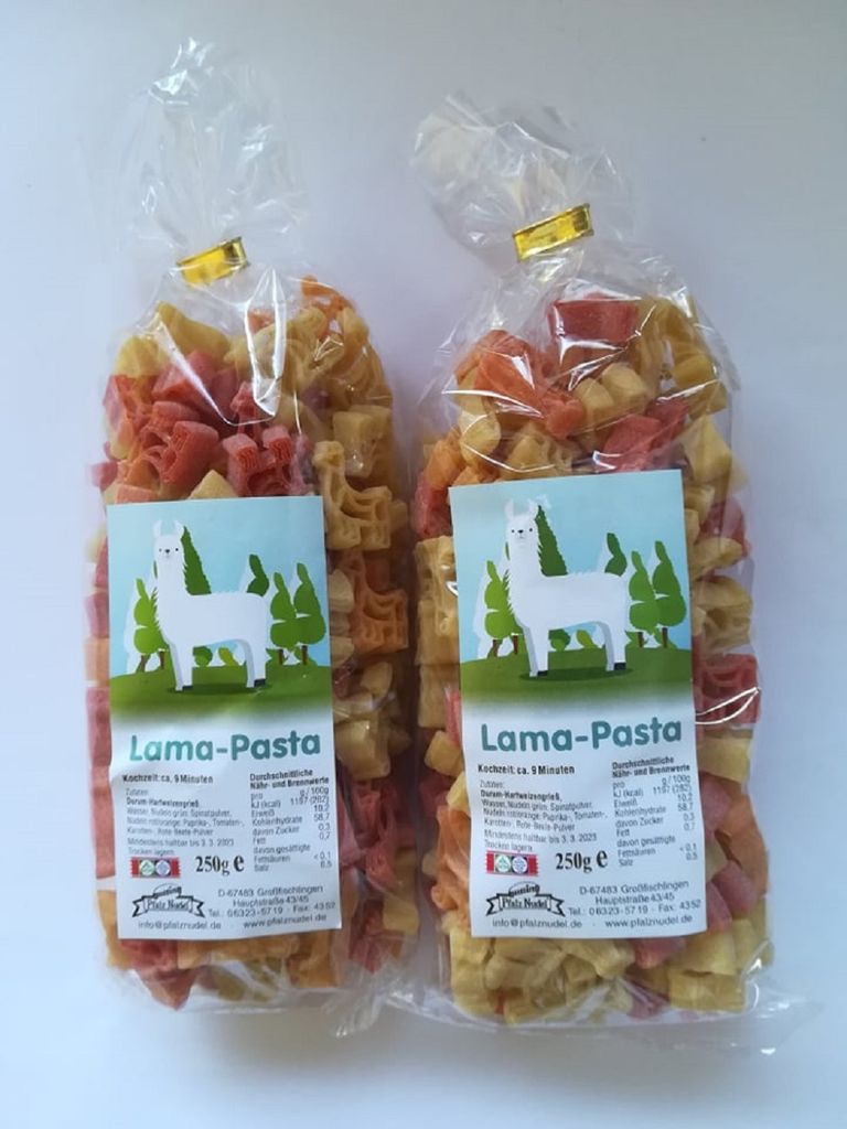 Streuteile Lamas aus Nudelteig, 2X 250 g, Nudeln, Pasta, Produktbild 