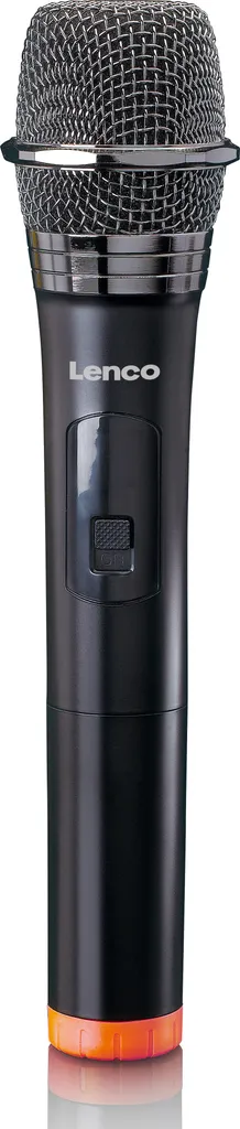 Lenco MCW-011BK Microphone sans fil noir avec récepteur 6.35 mm