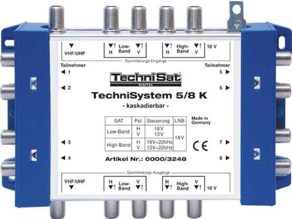 Extension de Réseau Satellite Multi-pièces TechniSat TECHNISYSTEM 5/8 K - 2