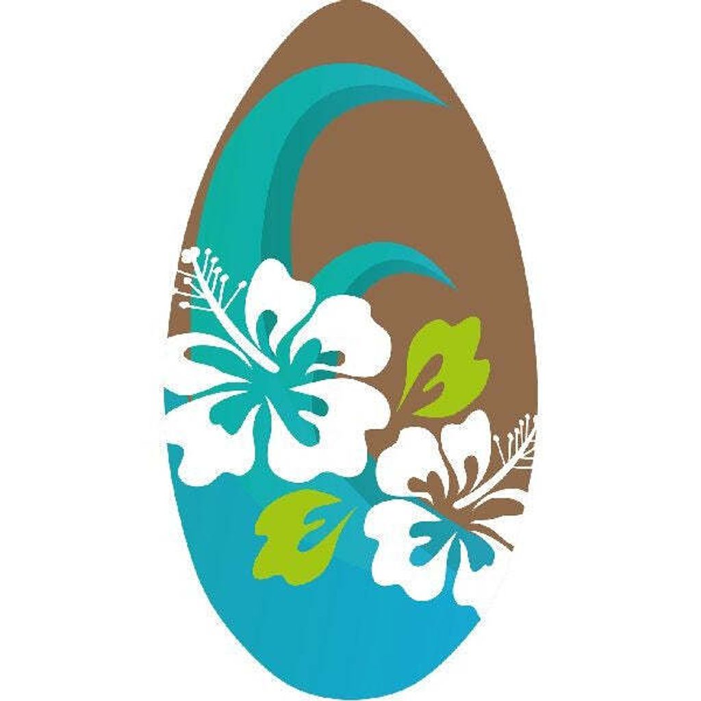 SportX Skimboard Flower Blauw/Bruin 100 cm Immagine del prodotto 