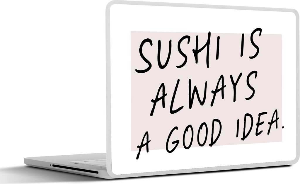 MuchoWow Laptop Aufkleber Sticker Cover Zitate - Sprichwörter - Sushi ist immer eine gute Idee - Essen 40x30 cm - Laptop Dekoration - Selbstklebend