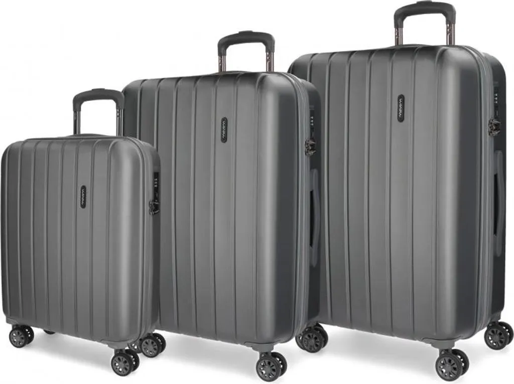 Voyagez Sans Stress : Pack Valises MOVOM Wood Antracite Rigides ABS