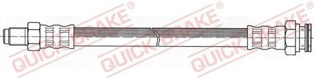 QUICK BRAKE 32.095 Bremsschlauch für FIAT DUCATO Kasten (244) DUCATO Pritsche/Fahrgestell (244) DUCATO Bus (244, Z) BARCHETTA (183) COUPE (FA/175)