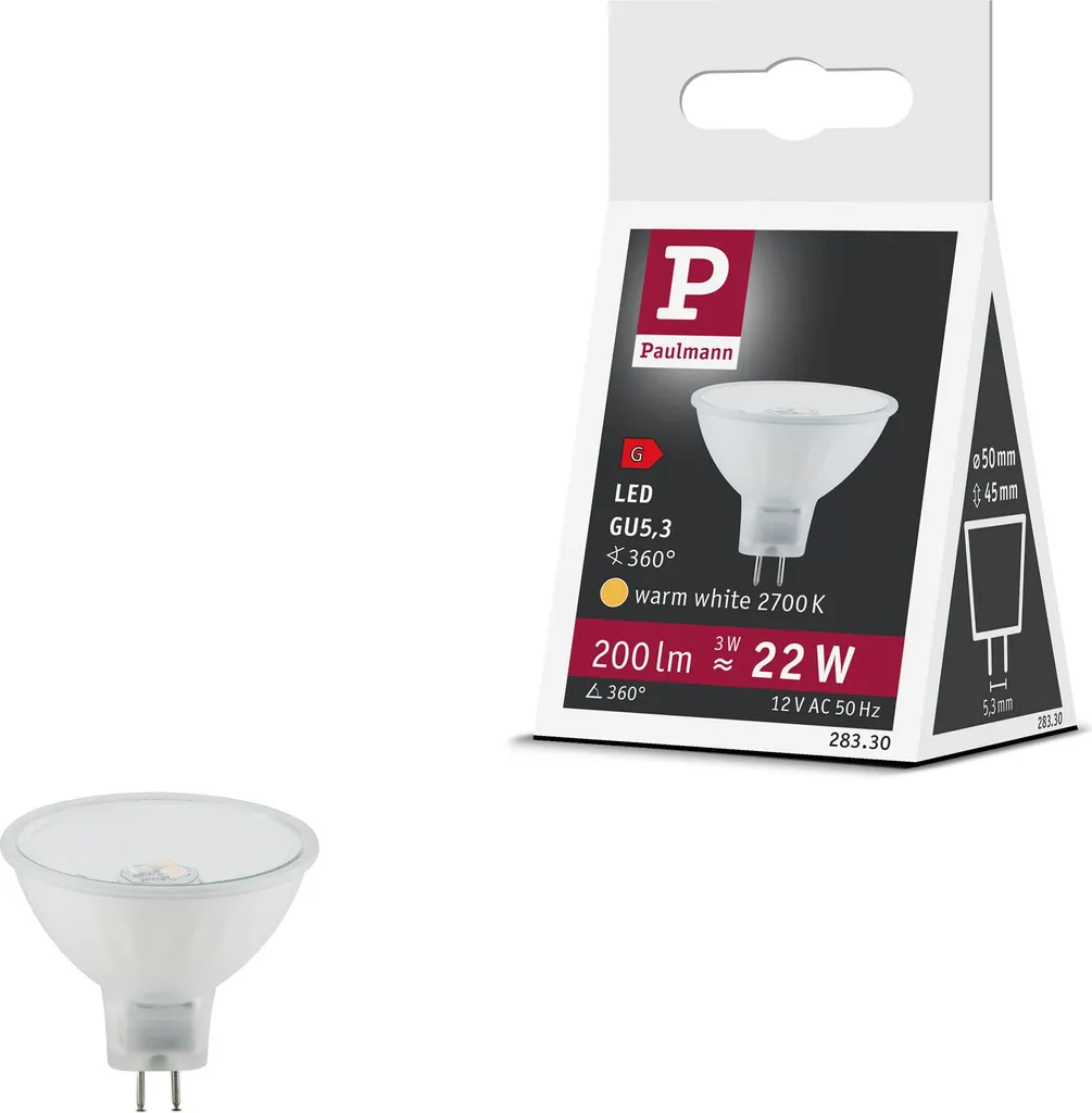 Faretto LED Paulmann 12V GU5,3 Standard - Alta Efficienza Energetica