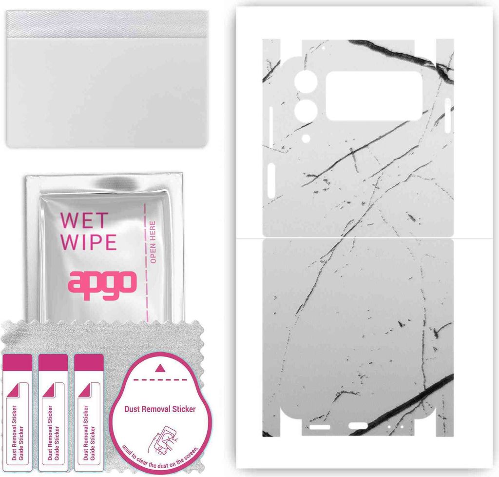 apgo Rückseite + Seiten Schutzfolie, Skin, kompatibel mit Samsung Galaxy Z Flip4, Hinten Displayschutzfolie aus Vinylfolie, kratzfest, einfache Mo...