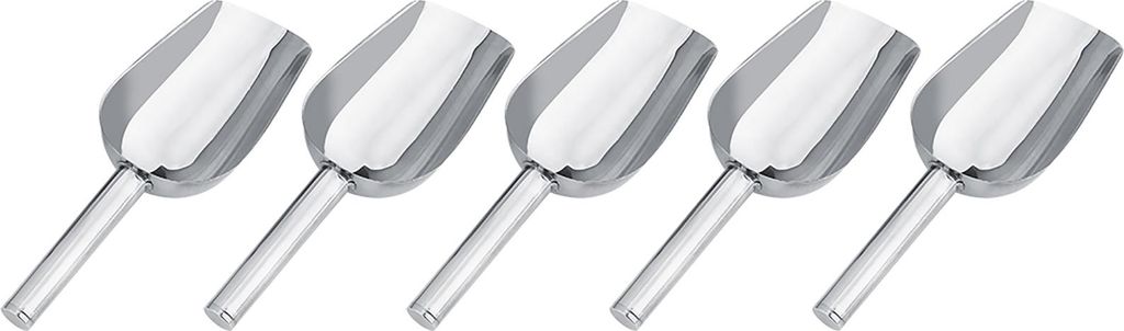 5 x Sweet Scoops Hochzeits-Candy-Buffet-Set für Zuhause und Küche aus Edelstahl, neu (5 x Sweet Scoops)