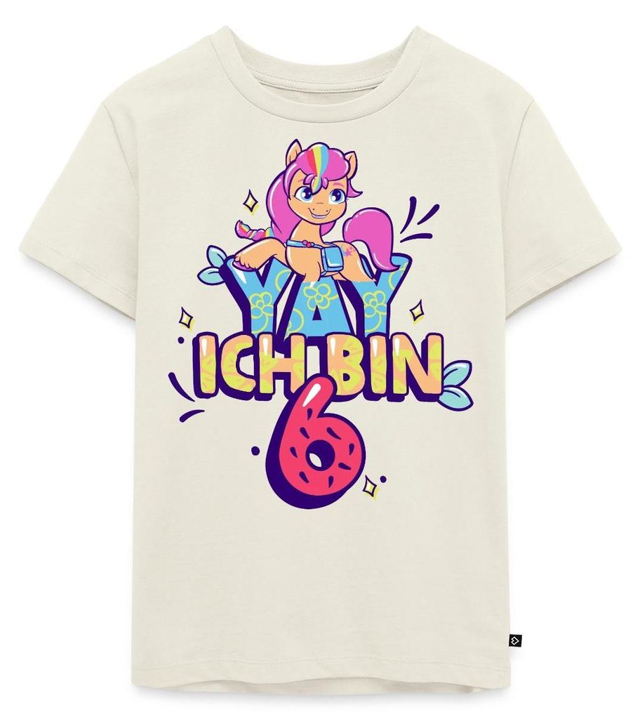 Spreadshirt My Little Pony Yay Ich Bin 6 Geburtstag Outfit Kinder Premium T-Shirt, 98/104 (2 Jahre), Naturweiß