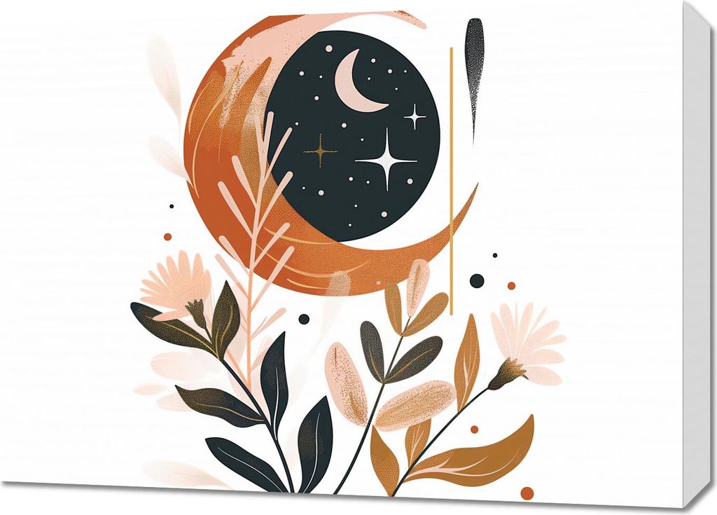 Bild 70x50cm Kraft und Mond