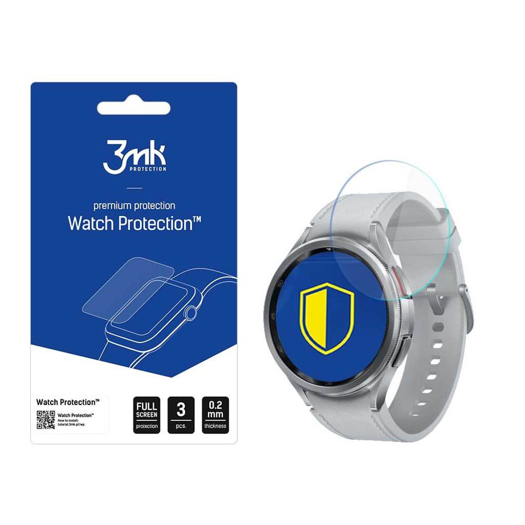 3mk Display Hybridglas Watch Protection fr Samsung Galaxy Watch 6 Classic 47mm 0,2mm (3 Stck)