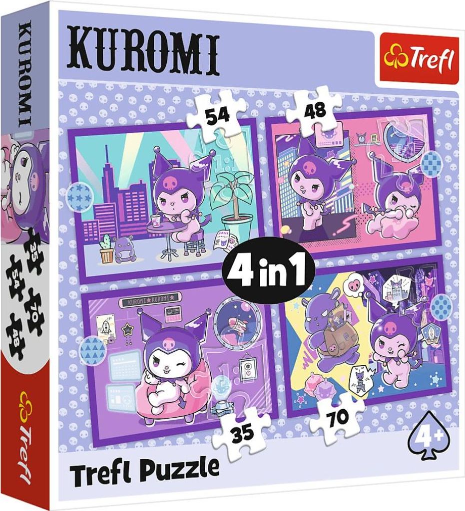 TREFL Puzzletag mit Kuromi 4in1 ( 35.48.54,70 dlks)
