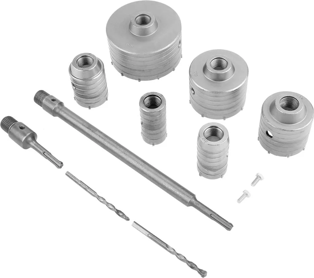 Jeu d'embouts de carottage pour installation de climatisation et PVC