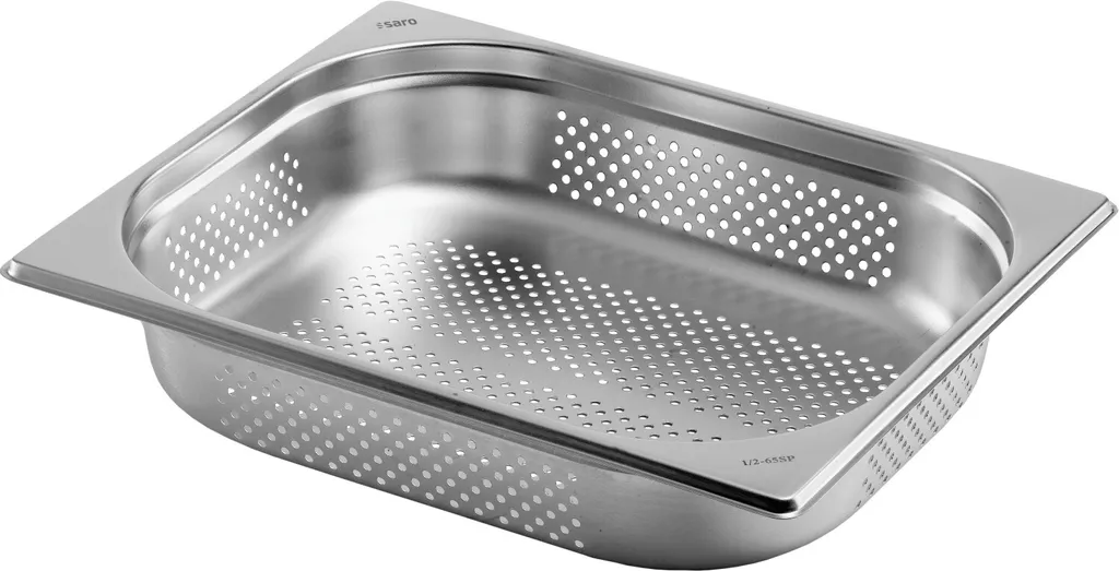 Bacinella Gastronorm 1/2 Forata 65mm - Acciaio 4 Litri Budget Line