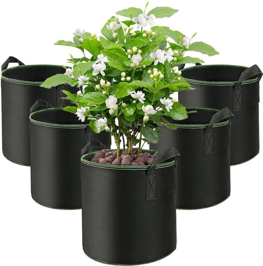 Pflanzsäcke für Gemüse - Wasser- und luftdurchlässig - Set von 5 - Ø 30 cm