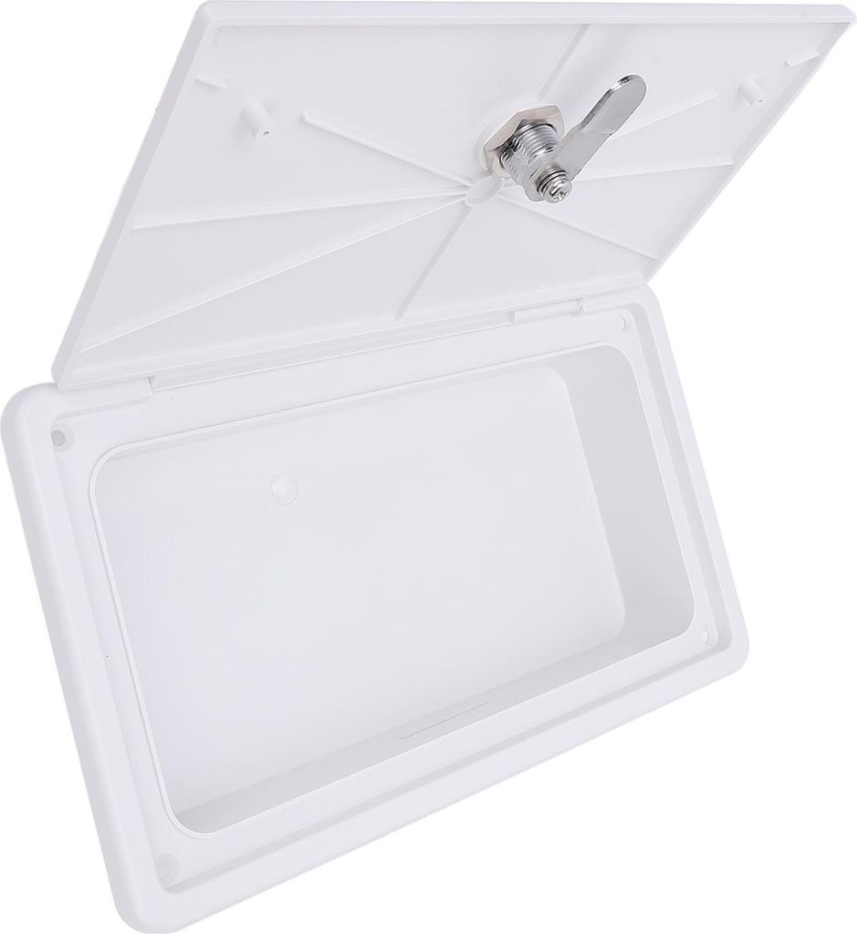 Wohnmobil-Gepäcktür-Werkzeugkasten, 26,7 x 15,5 cm, mit Bodenkappe und Sicherheitsschloss, Fachzugang für Camping-Anhänger, Wohnmobil
