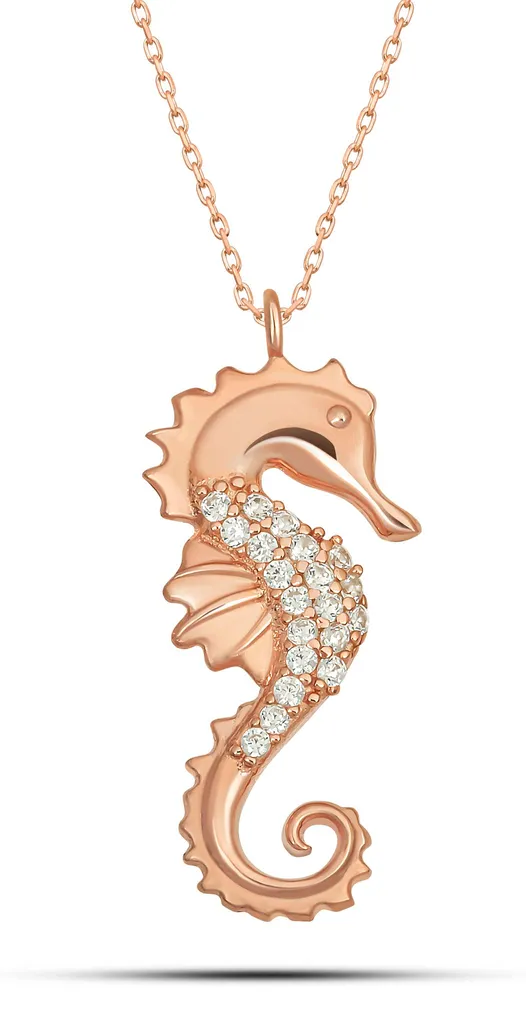 Collier argent 925 hippocampe hypoallergénique, ne noircit pas la peau