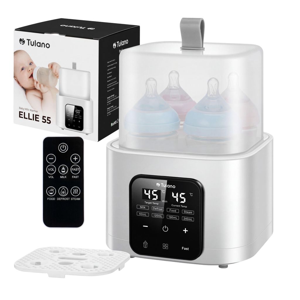 Tulano Ellie 55 Flaschenwärmer & Sterilisator 8-in-1, für 4 Produktbild 
