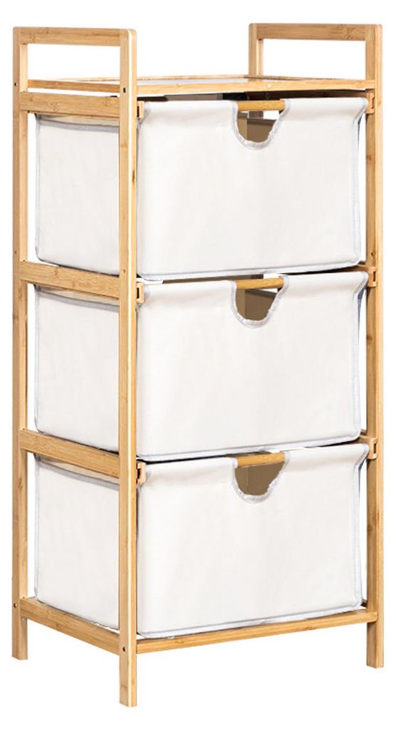 Wäschekorb-Organizer mit 3-stufiger ausziehbarer Schublade, Aufbewahrungsbox, Regal, Griff, großes Fassungsvermögen, für Bad, Schlafzimmer, Woh...