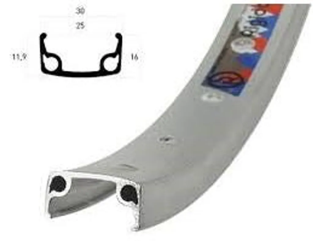 Jante 20x2.125 Ryde AS32 argent large pour réparer une roue de vélo plié