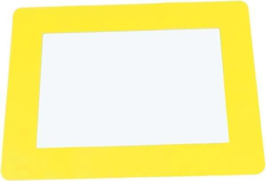 Cadre de sol A4 autocollant jaune 401x314mm pour signalisation PVC
