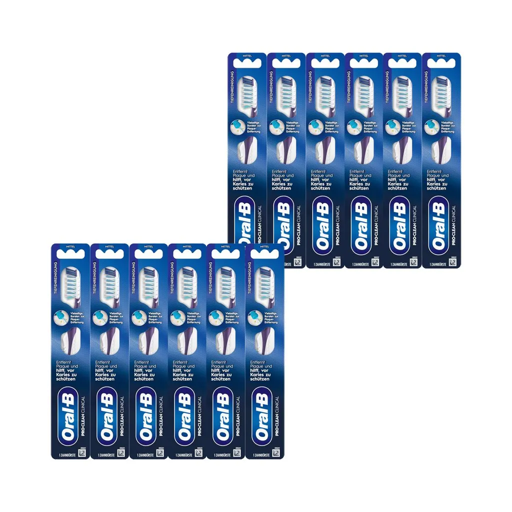 Oral-B Pro-Clean Clinical Cross-Action 12 Pezzi | Spazzolino Igiene Orale