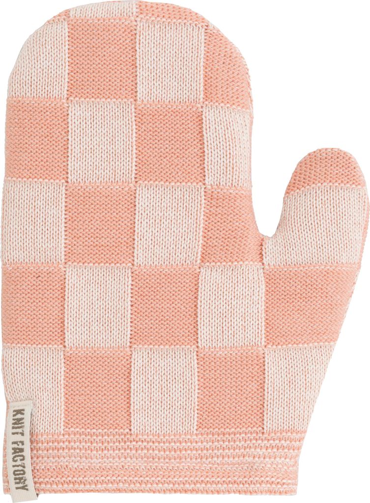 Knit Factory Ofenhandschuh Block - Ecru/Apricot