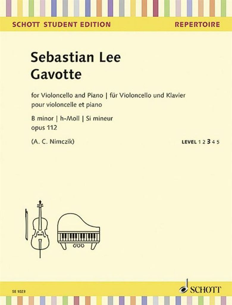Gavotte h-Moll op.112 für Violoncello und Klavier