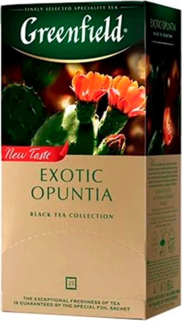 GREENFIELD TEE EXOTIC OPUNTIA  SCHWARZER TEE 25 Teebeutel Produktbild 