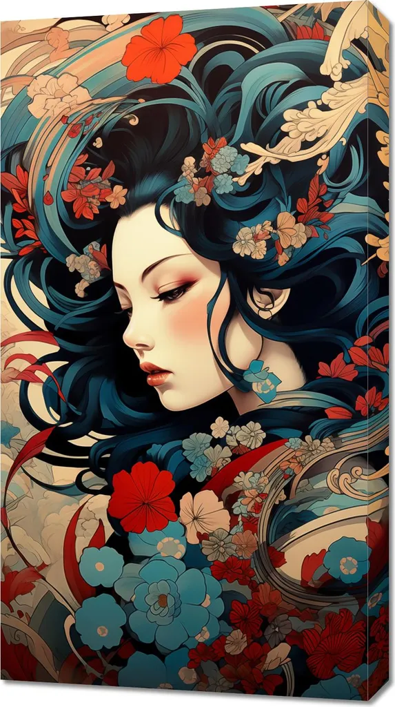 Offerta Quadro 50x90 Szeptucha nel giardino - Tela Canvas Alta Qualità