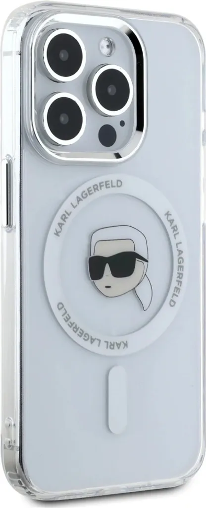 Cover iPhone 15 Pro Max Karl Lagerfeld Bianca MagSafe - Protezione Iconica - 4