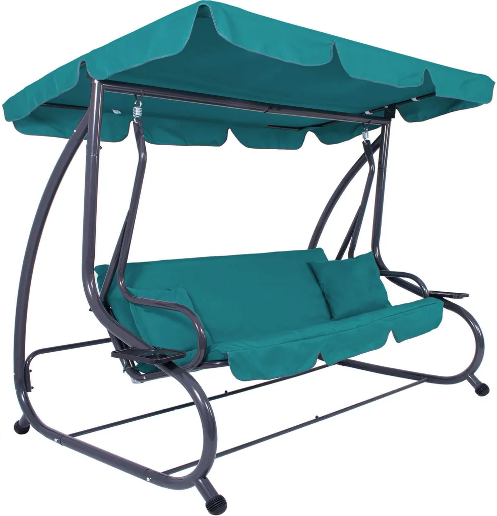 Balançoire de jardin 193 x 163 cm idéale pour terrasse et extérieur