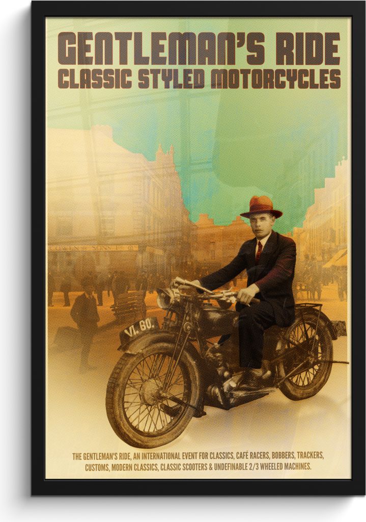 MuchoWow MuchoWow Gerahmtes Poster Mancave - Motor - Männer - Vintage 40x60 cm - Poster mit zchwarzem Bilderrahmen - Papierdruck - Wandbilder