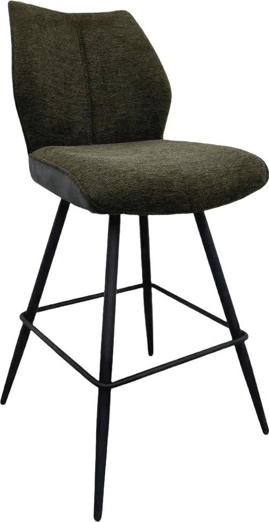 Design Barhocker Stella 2S Gestell schwarz matt drehbar grün